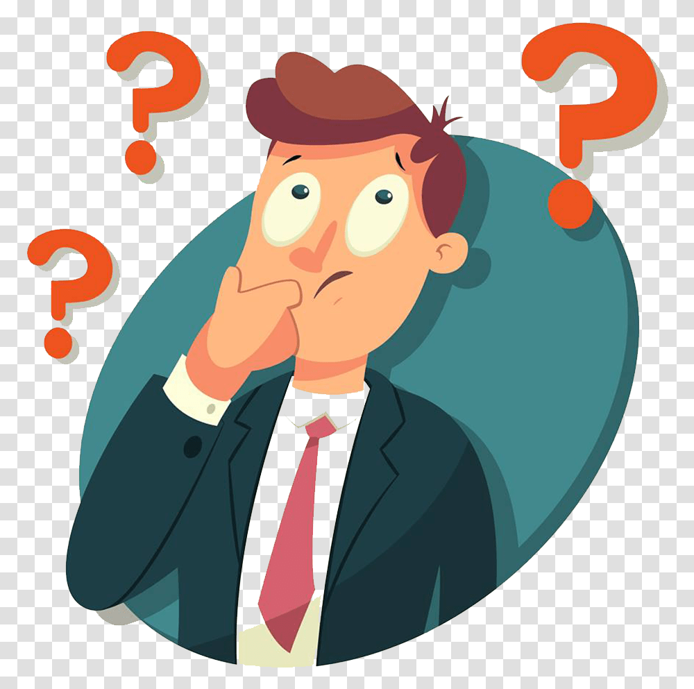 Animated People With Question Mark Hd People Question Mark, Tie, Accessories, Number Transparent Png