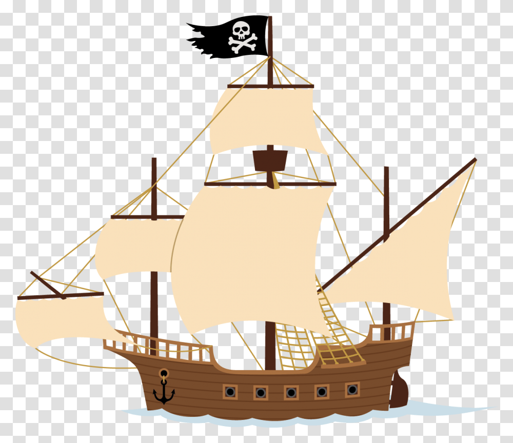 Animated Pirate Ship, Transportation, Vehicle, Watercraft Transparent Png