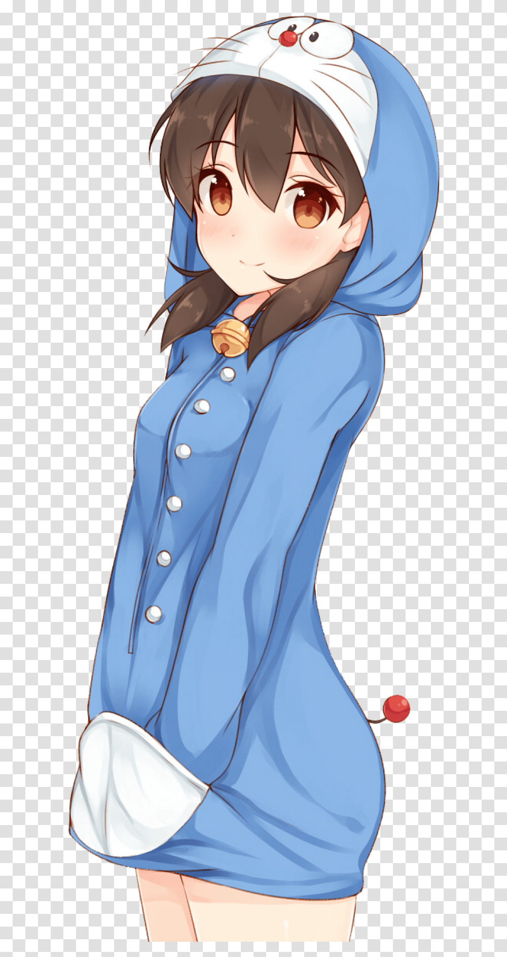 Animated Shy Girl Image Purepng Free, Clothing, Sleeve, Long Sleeve, Tie Transparent Png