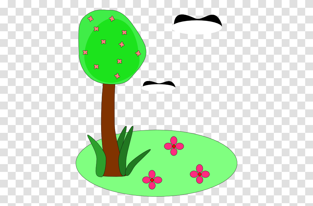 Animated Spring Clipart Clipart Best Clipart Best Tree And Flowers Cartoon, Plant, Green, Agaric, Mushroom Transparent Png