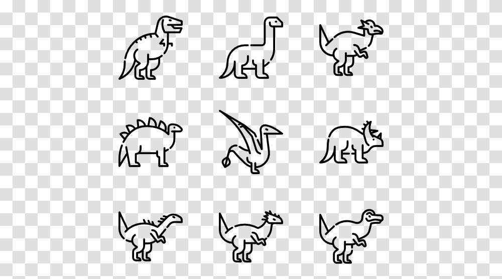 Animation Vector Line Dinosaur Icon, Gray, World Of Warcraft Transparent Png