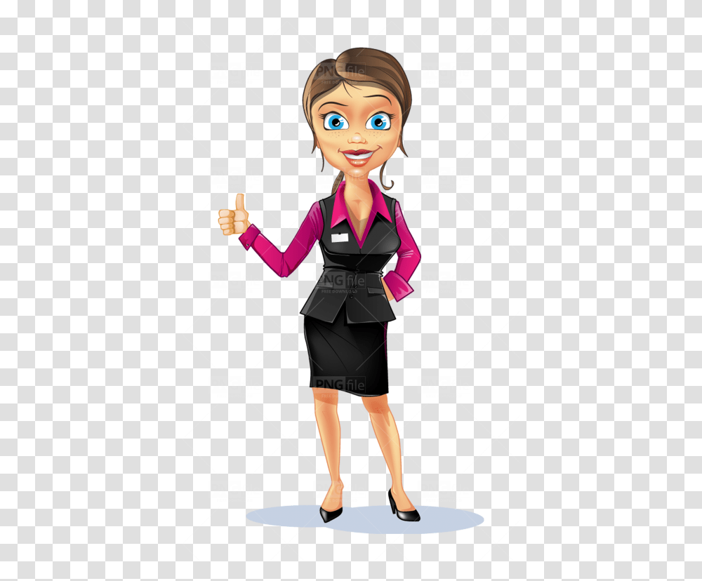 Animation Woman In Group, Person, Human, Thumbs Up, Finger Transparent Png