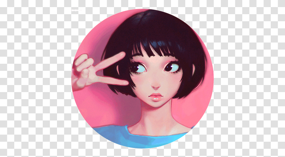 Anime 1181193 Icons Cute And Girl Ilya Kuvshinov Pink, Doll, Toy, Person, Human Transparent Png