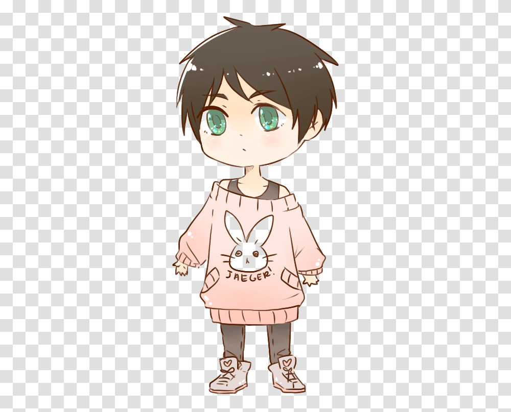 Anime Adorable Kawaii Eren Yeager, Doll, Toy, Person, Human Transparent Png