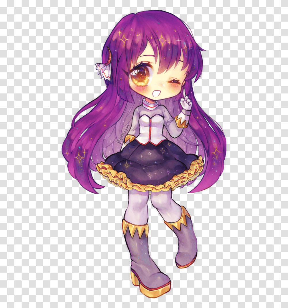 Anime Am I Cute Galaxy Anime Wolf Girl, Doll, Toy Transparent Png
