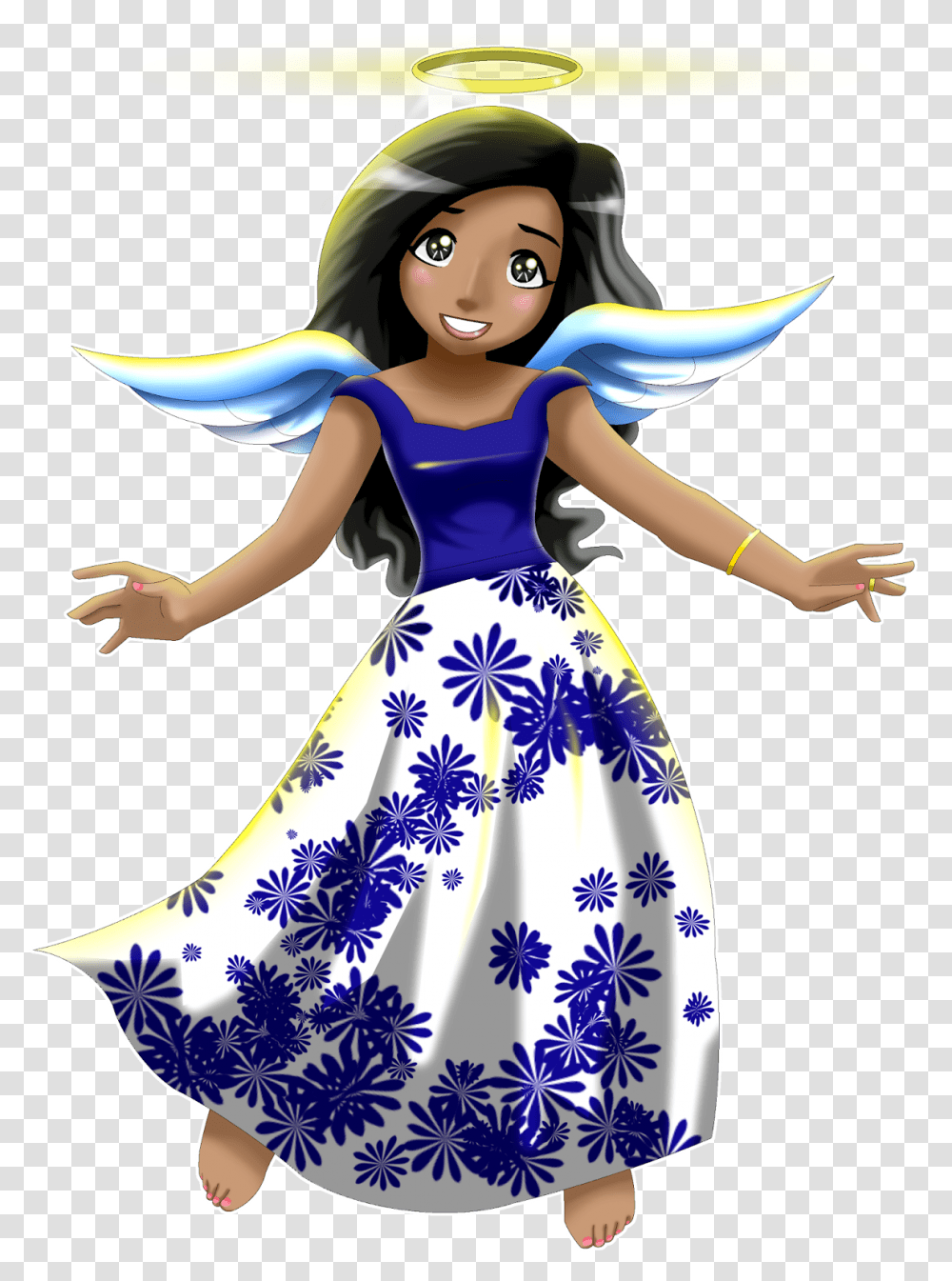 Anime Angel, Dress, Blonde, Woman Transparent Png