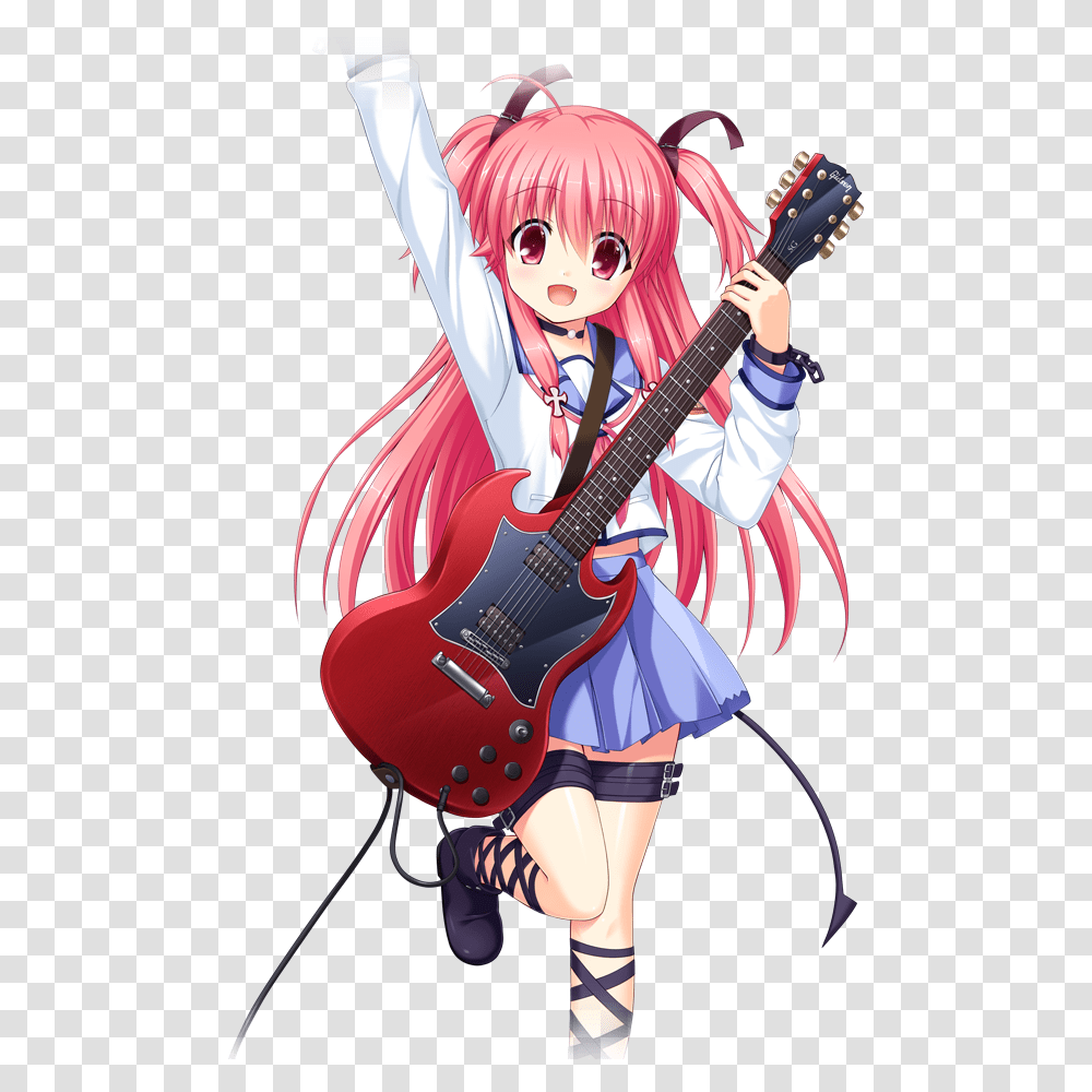 Anime Angel, Guitar, Leisure Activities, Musical Instrument, Person Transparent Png