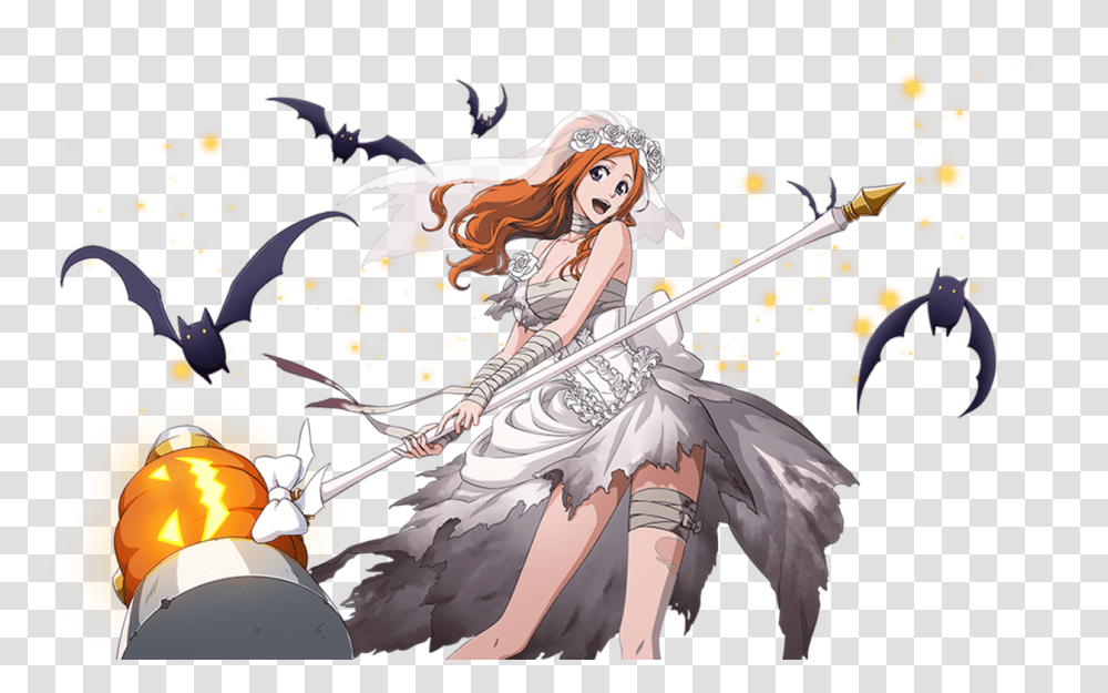 Anime Anime Girl And Bleach Image Bleach Brave Souls Halloween Orihime, Person, Comics, Book, Duel Transparent Png