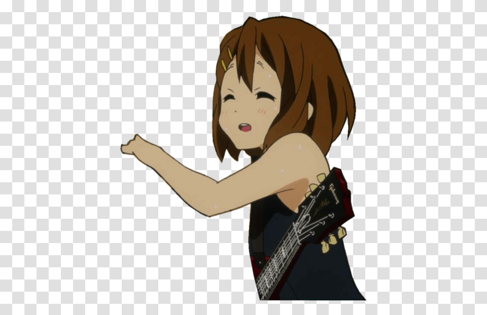 Anime Anime Girl Hugging, Guitar, Leisure Activities, Musical Instrument, Bass Guitar Transparent Png