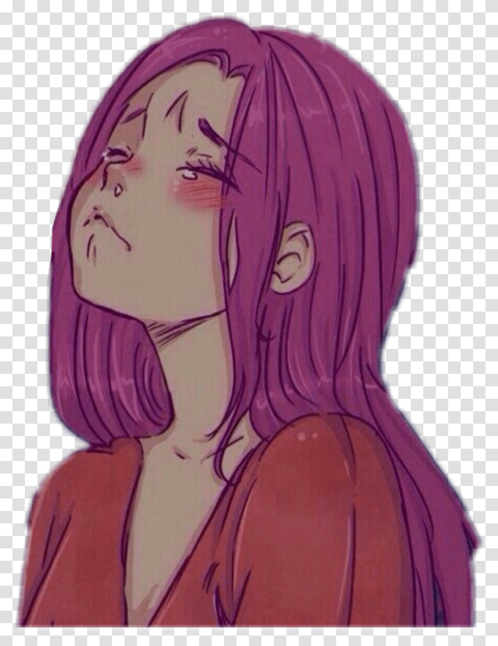 Anime Animechan Chan Cute Tears Cry Love Ahhhh Cute Anime Girl Crying, Person, Manga, Comics Transparent Png