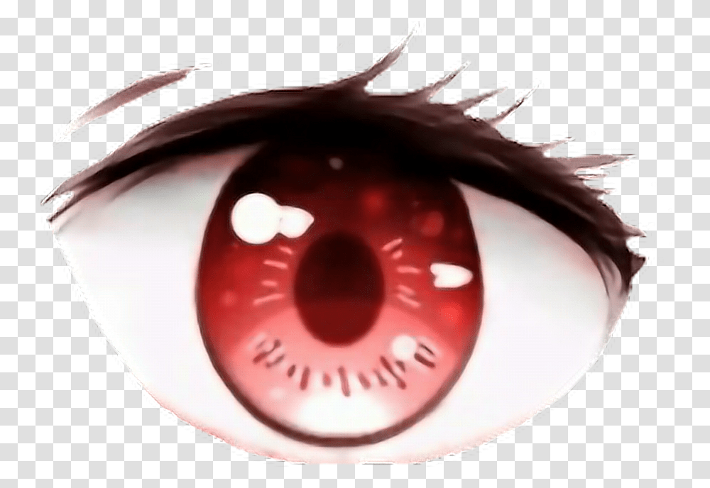Anime Animeeye Redeye Redeyes Freetoedit Red Eyes Anime Eye, Photography, Person, Contact Lens, Icing Transparent Png