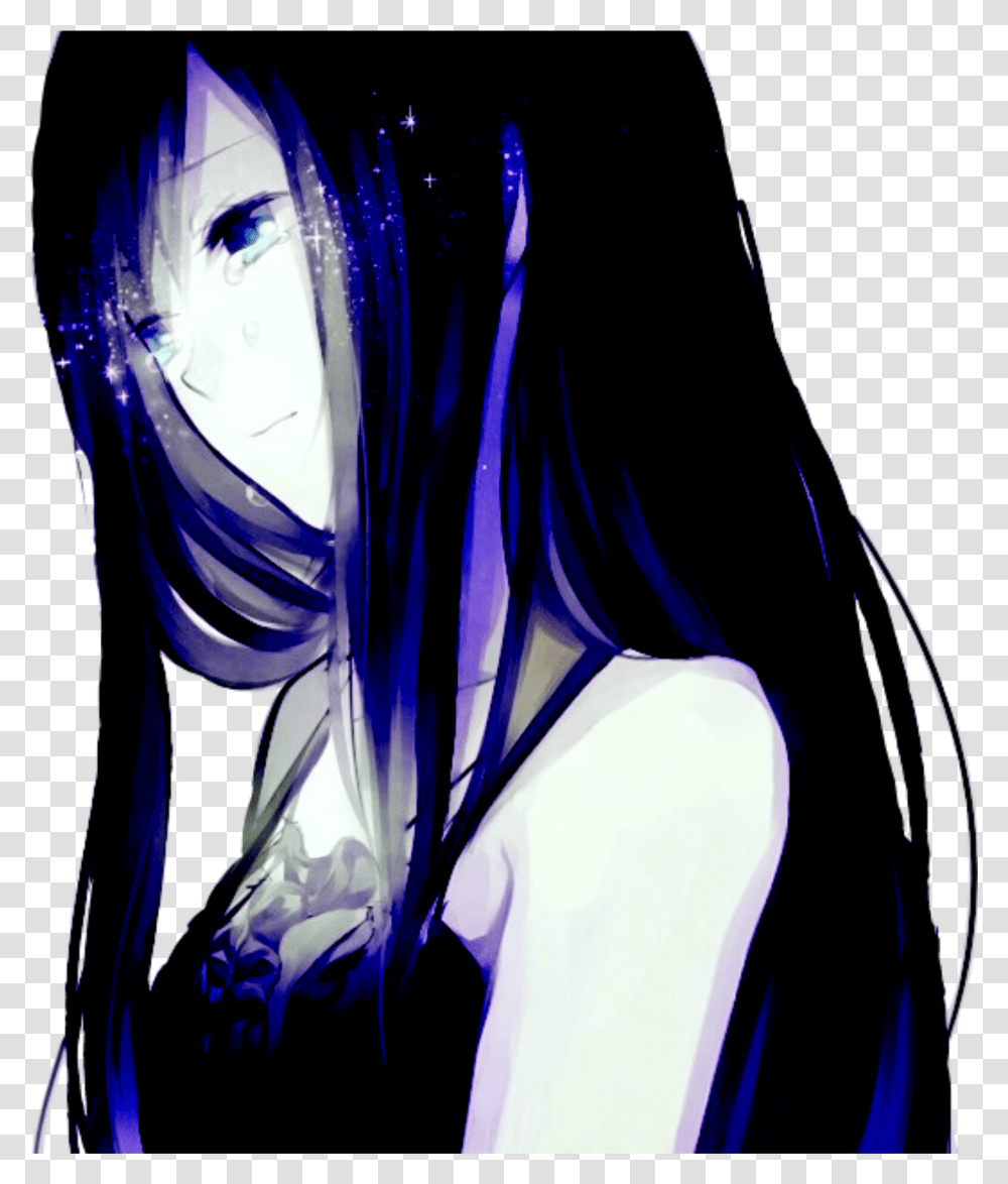 Anime Animegirl Crying Sadness Despair Tears, Person, Manga Transparent Png