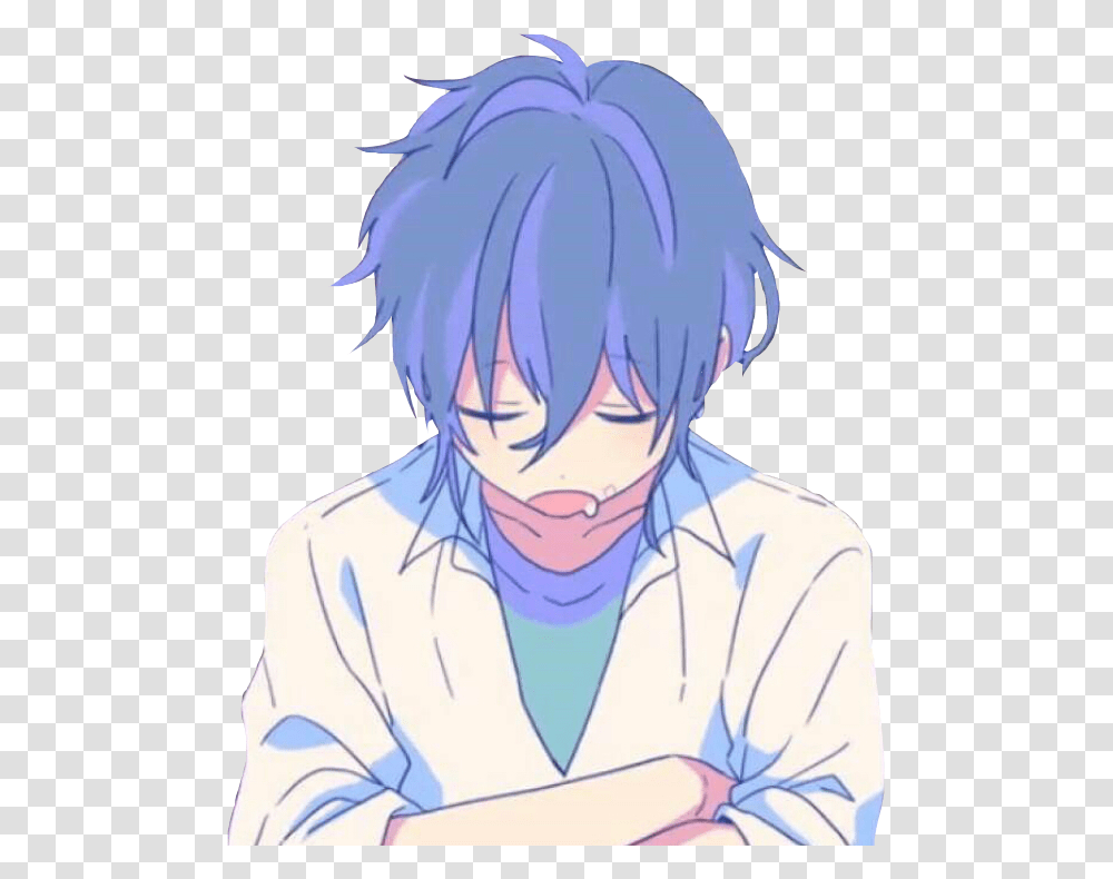 Anime Animeguy Sleepy Guy Pfp Freetoedit Cute Anime Boy Pfp, Person, Human, Manga, Comics Transparent Png
