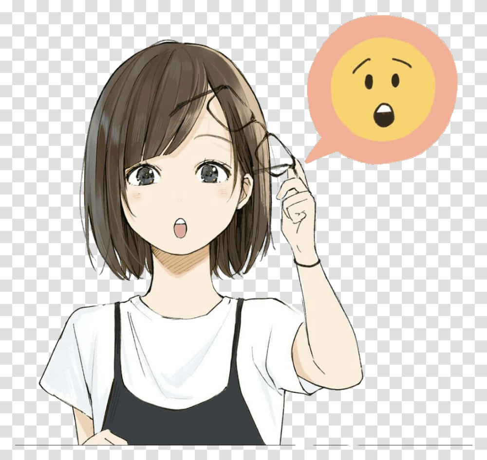 Anime Animetyan Tyan Cute Kawaii Ftestickers Sticker Emojis Anime, Person, Head, Face, Hair Transparent Png