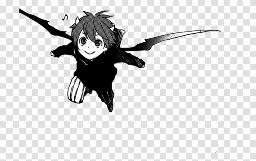 Anime Baby Demon Wings Images Anime Boy Demon, Person, Human, Stencil, Ninja Transparent Png