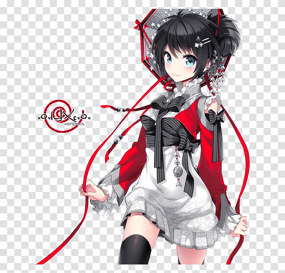 Anime Badass Girl With Short Black Hair, Comics, Book, Manga, Person Transparent Png