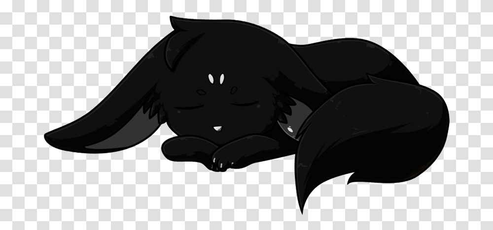 Anime Black Wolf Pup, Mammal, Animal, Stencil, Wildlife Transparent Png