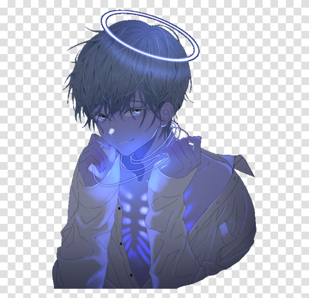 Anime Boy Blue Icon Cute Anime Bois, Person, Graphics, Art, Clothing Transparent Png