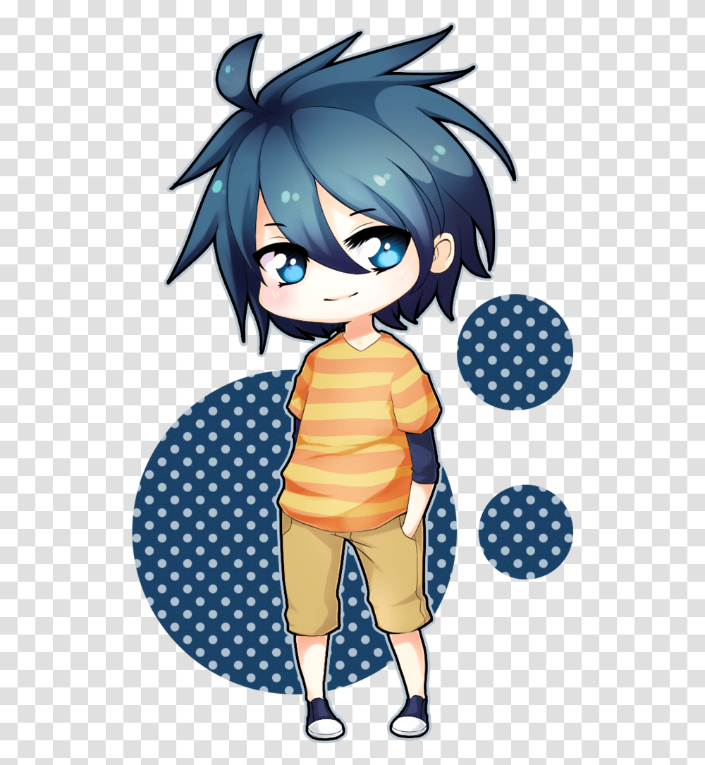 Anime Boy Chibi 5 Image Background Circle With A Circle, Comics, Book, Person, Human Transparent Png