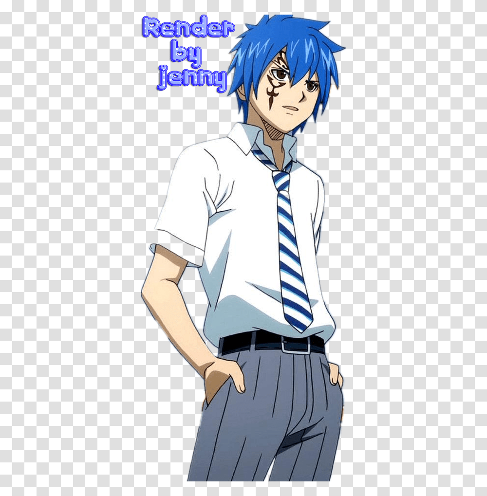 Anime Boy Clipart School Jellal Render Fairy Tail, Tie, Accessories, Accessory Transparent Png
