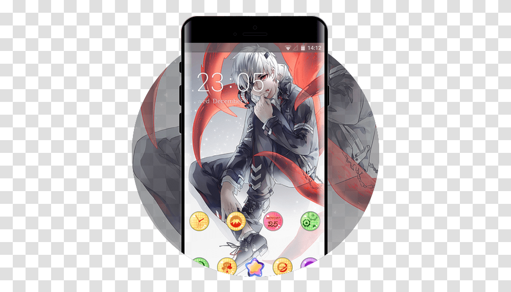 Anime Boy Free Android Theme Tokyo Ghoul, Person, Human, Dvd, Disk Transparent Png