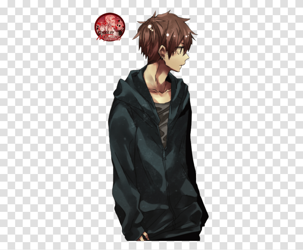 Anime Boy Free Glasses, Clothing, Apparel, Coat, Person Transparent Png