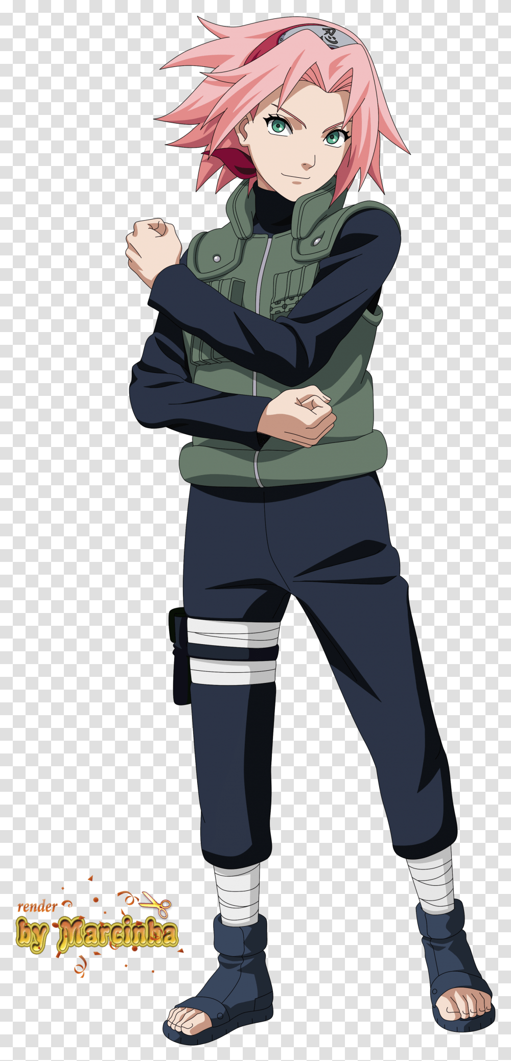 Anime Boy Full Body Sakura Haruno Wallpaper 4k, Person, Clothing, Ninja, Sleeve Transparent Png