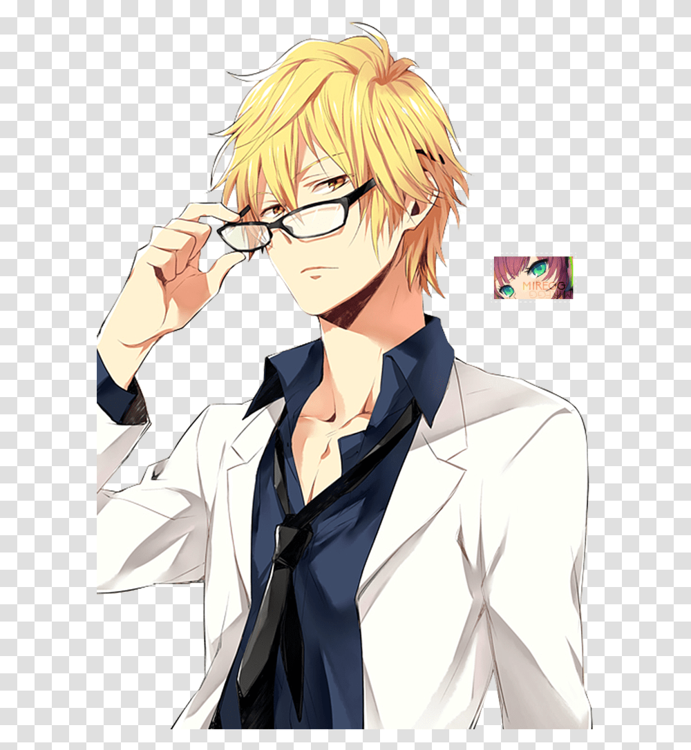 Anime Boy Glasses Anime Boy With Glasses Manga Comics Book Person Transparent Png Pngset Com