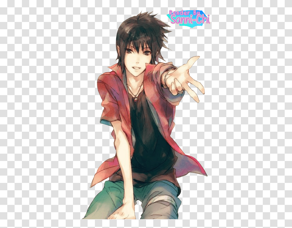Anime Boy In Zombie Apocalypse Download Anime Boy Give Hand, Person, Manga, Comics Transparent Png