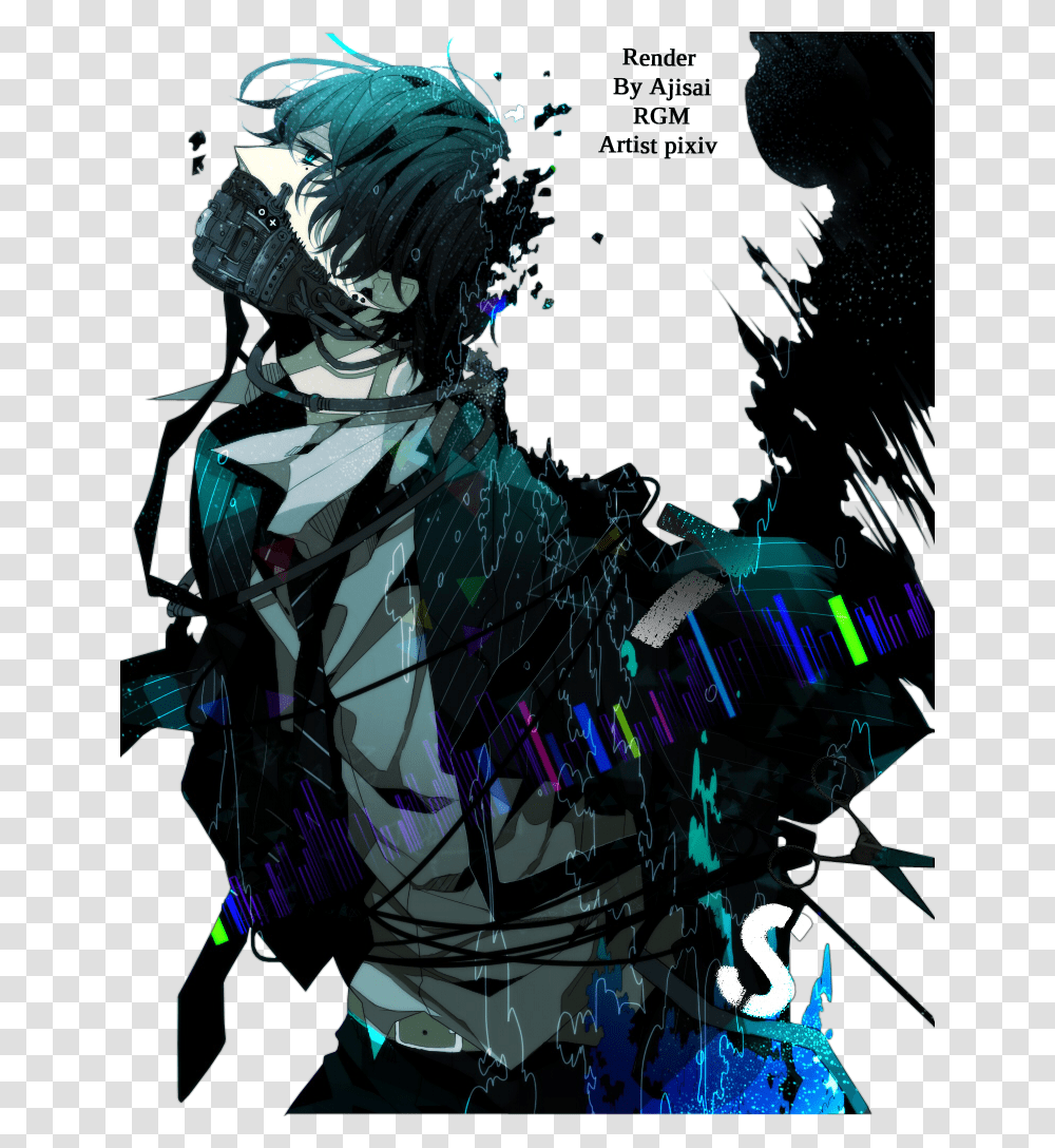 Anime Boy Mask Render, Modern Art, Poster Transparent Png