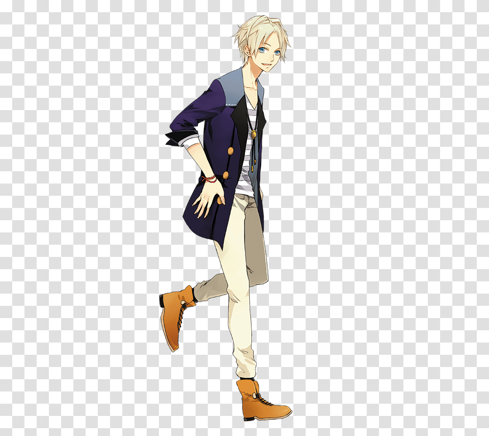 Anime Boy Side View, Person, Blazer, Jacket Transparent Png