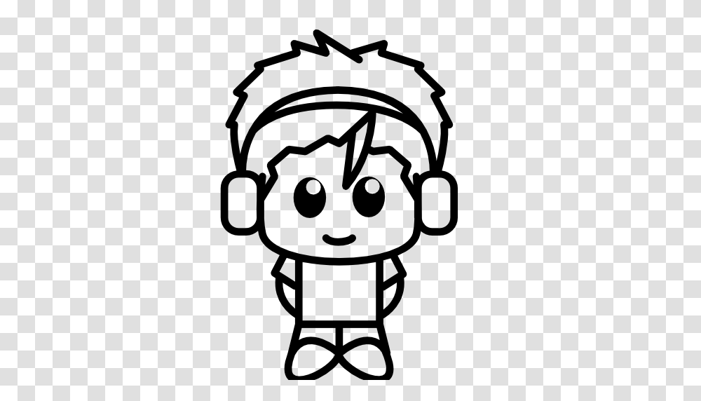 Anime Boy With Headphones Icon Free Of Anime Characters Icons, Gray, World Of Warcraft Transparent Png