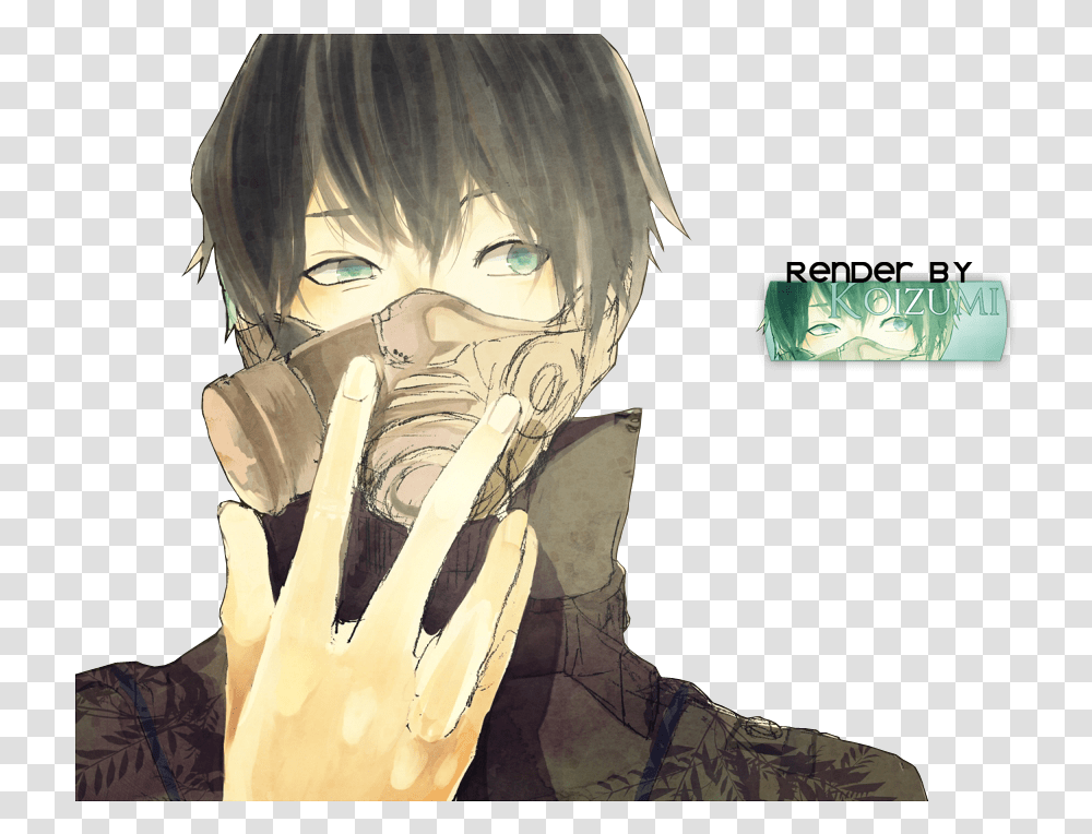 Anime Boy With Mask Clipart Anime Gas Mask Guy, Manga, Comics, Book, Person Transparent Png