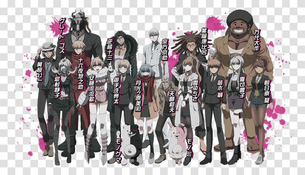Anime Cast Revealed Danganronpa 2 Cast Of Danganronpa 2 Anime, Person, Costume, Clothing, People Transparent Png