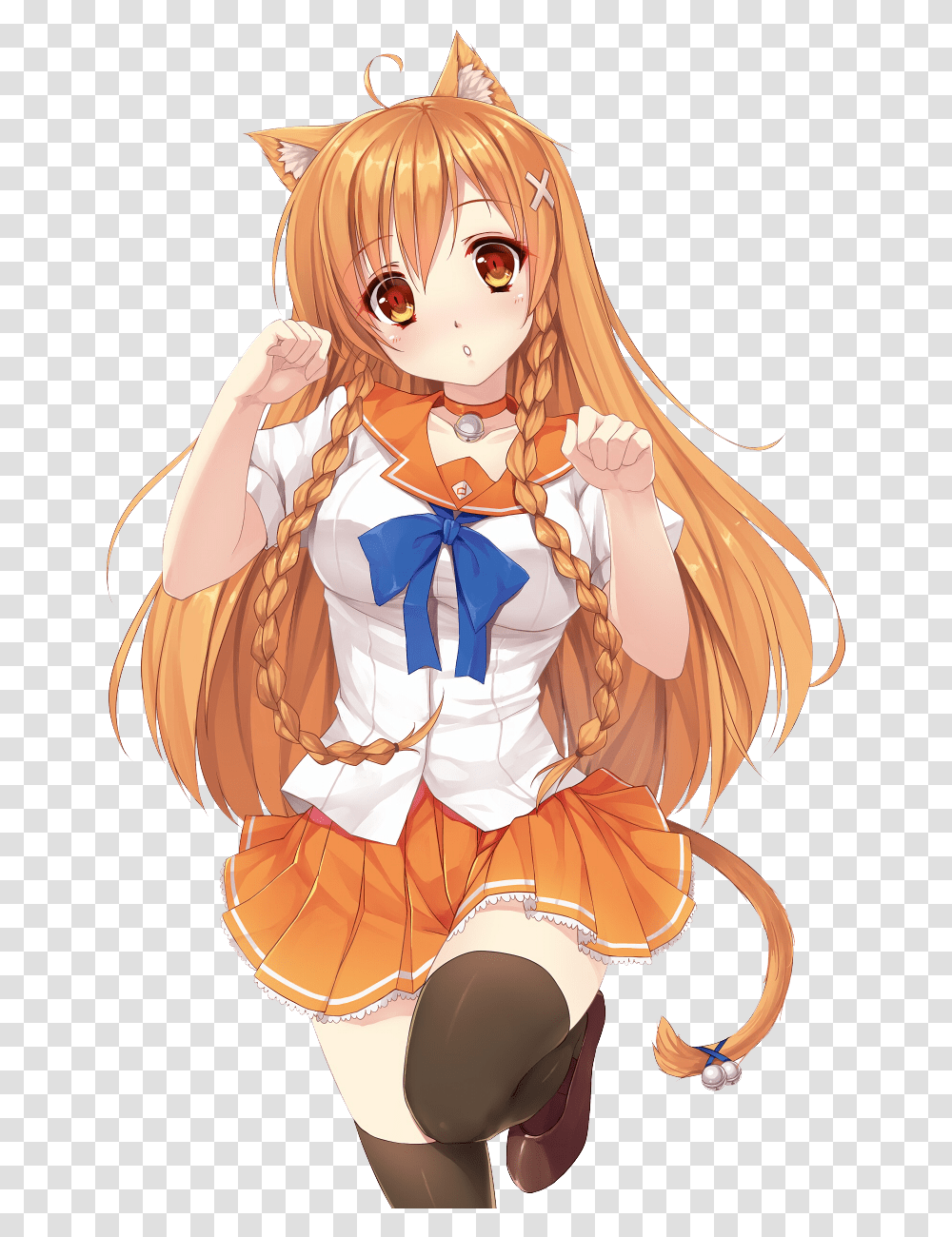 Anime Cat Girl Clipart, Comics, Book, Manga, Doll Transparent Png