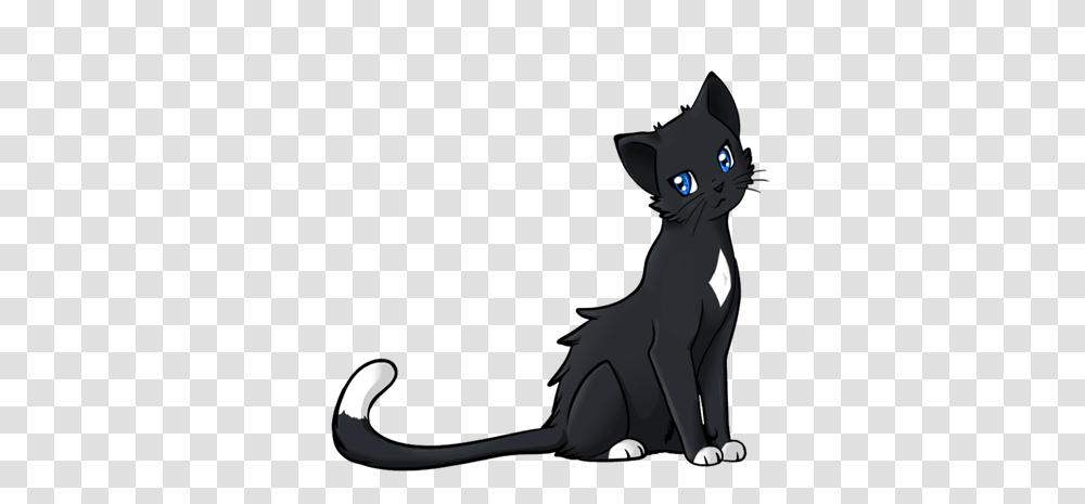 Anime Cat Image Anime Black And White Cat, Pet, Mammal, Animal, Black Cat Transparent Png