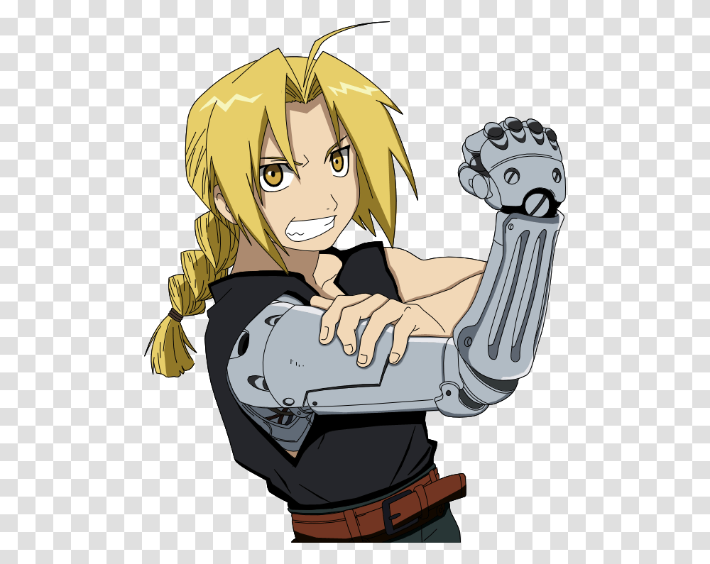 Anime Characters Edward Elric Side View, Comics, Book, Manga, Person Transparent Png