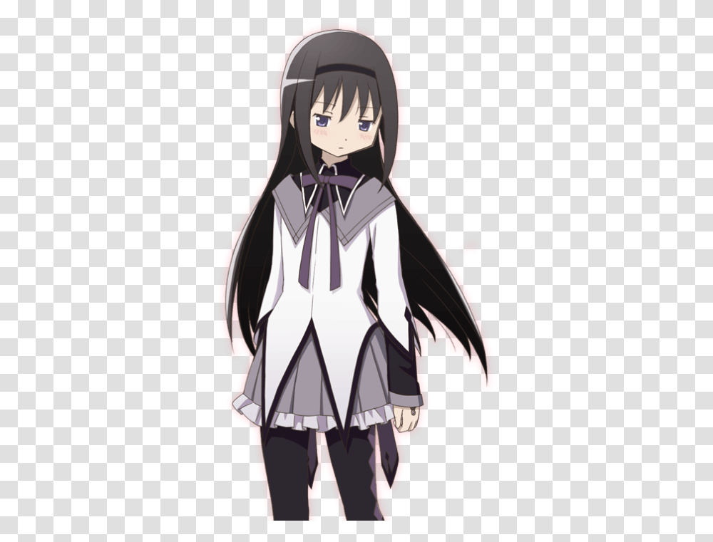 Anime Characters Who Resemble I Am As A Person Homura Akemi, Clothing, Apparel, Fashion, Cloak Transparent Png