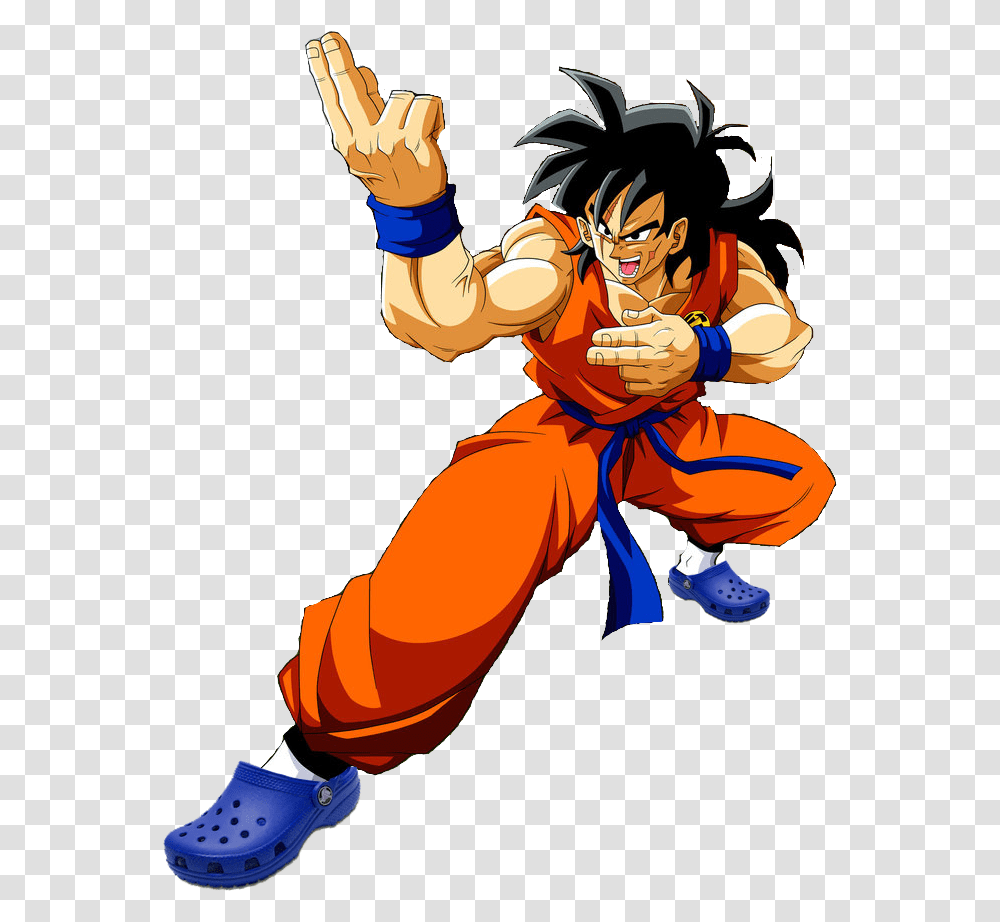 Anime Characters With Crocs Dms Open Dragon Ball Yamcha, Shoe, Clothing, Hand, Person Transparent Png