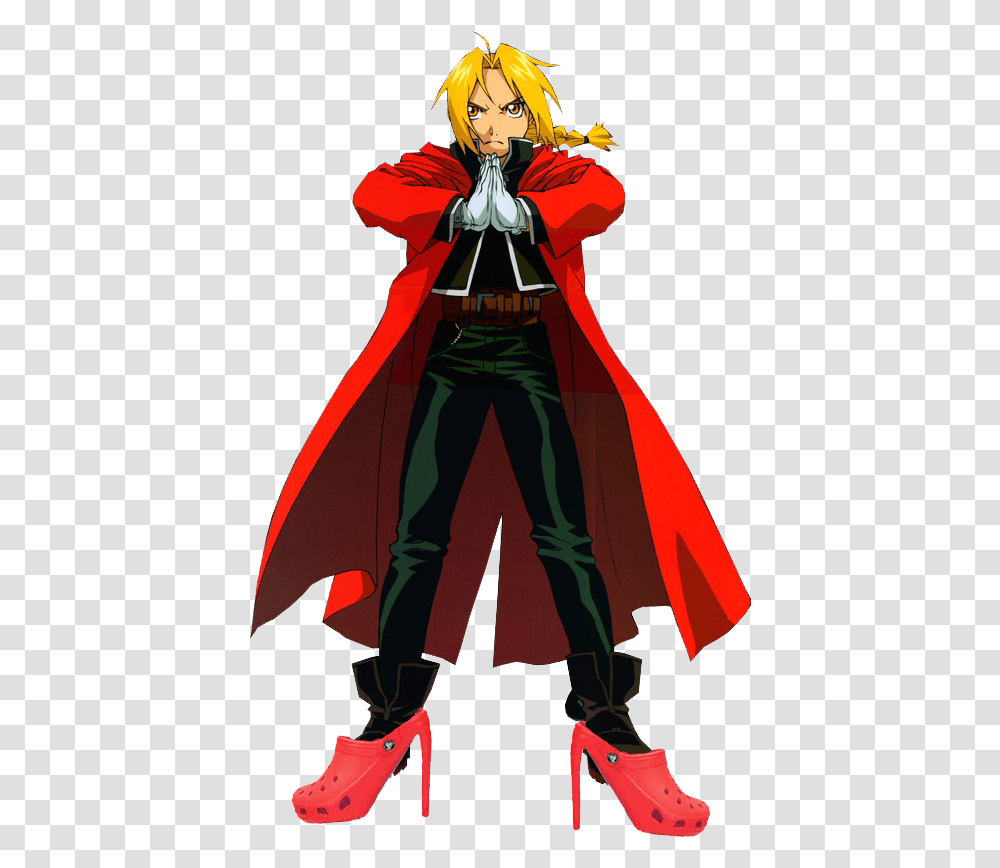 Anime Characters With Crocs Dms Open Fullmetal Alchemist Edward Elric, Clothing, Apparel, Fashion, Person Transparent Png