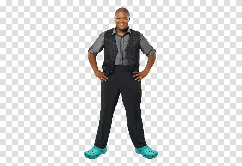 Anime Characters With Crocs Dms Open Kyle Massey Dancing With The Stars, Clothing, Apparel, Vest, Person Transparent Png