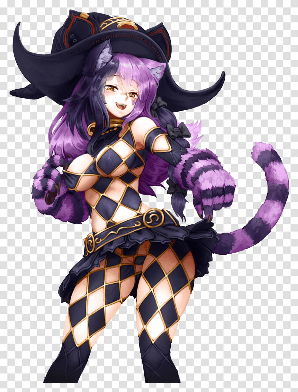 Anime Cheshire Cat Girl Download Cheshire Cat Anime Girl, Costume, Hat, Manga Transparent Png