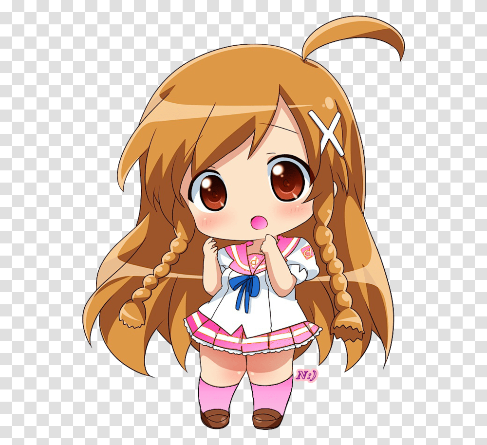 Anime Chibi 4 Image Anime Cute Girl, Person, Female, Art, Book Transparent Png