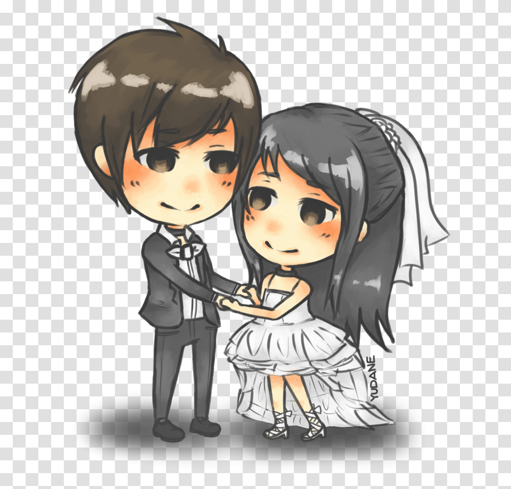 Anime Chibi Wedding Couple Download Anime Chibi Couple, Person, Human, Manga, Comics Transparent Png