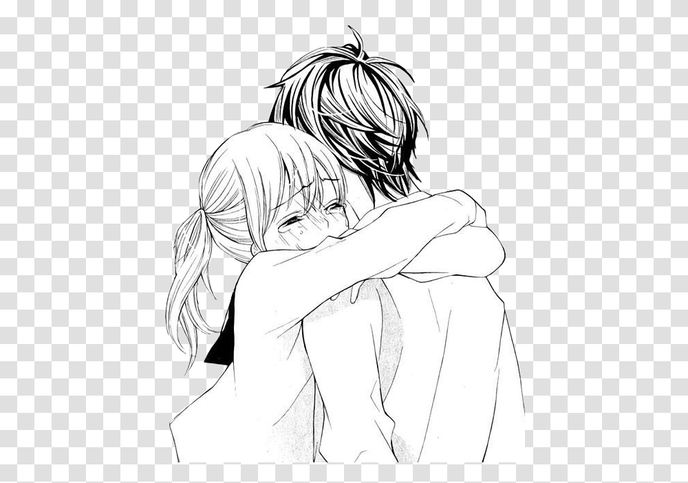 Anime Couple Pictures Aesthetic Anime Couples Black And White Aesthetic, Manga, Comics, Book, Person Transparent Png