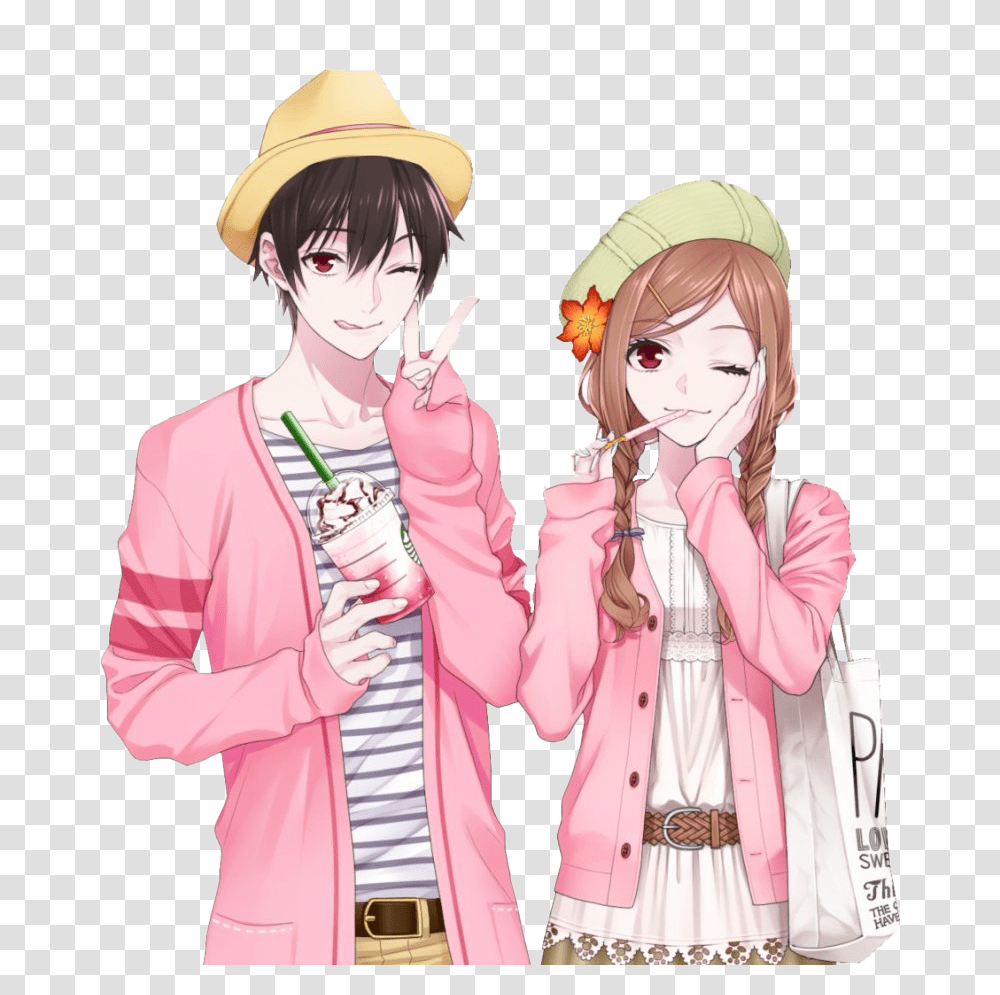 Anime Couple Sweet Cute Anime Couples, Clothing, Person, Manga, Comics Transparent Png