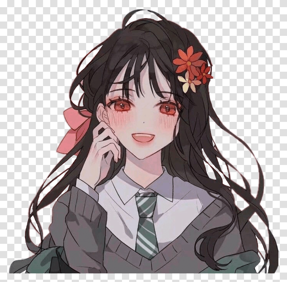 Anime Cute Smiling Anime Girl, Tie, Accessories, Accessory, Comics Transparent Png