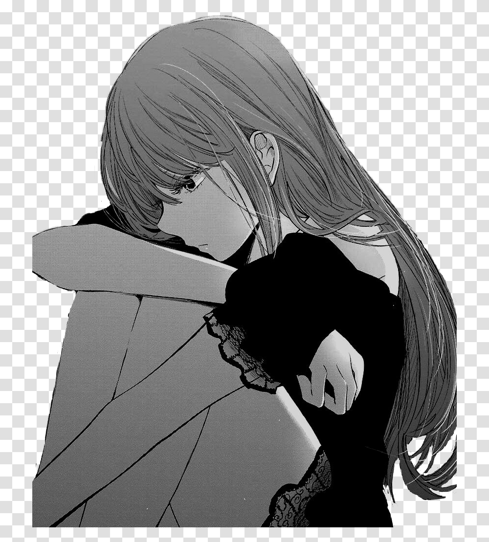Anime Depressed Animegirl Anime Girl Sad Manga, Machine, Person, Human, Propeller Transparent Png