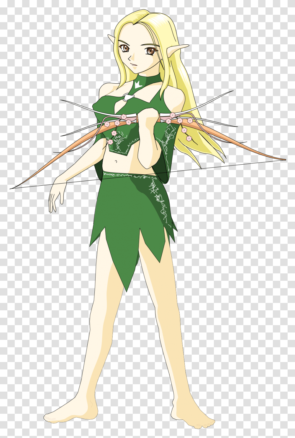 Anime Elf Girl Archery, Person, Manga, Comics, Book Transparent Png