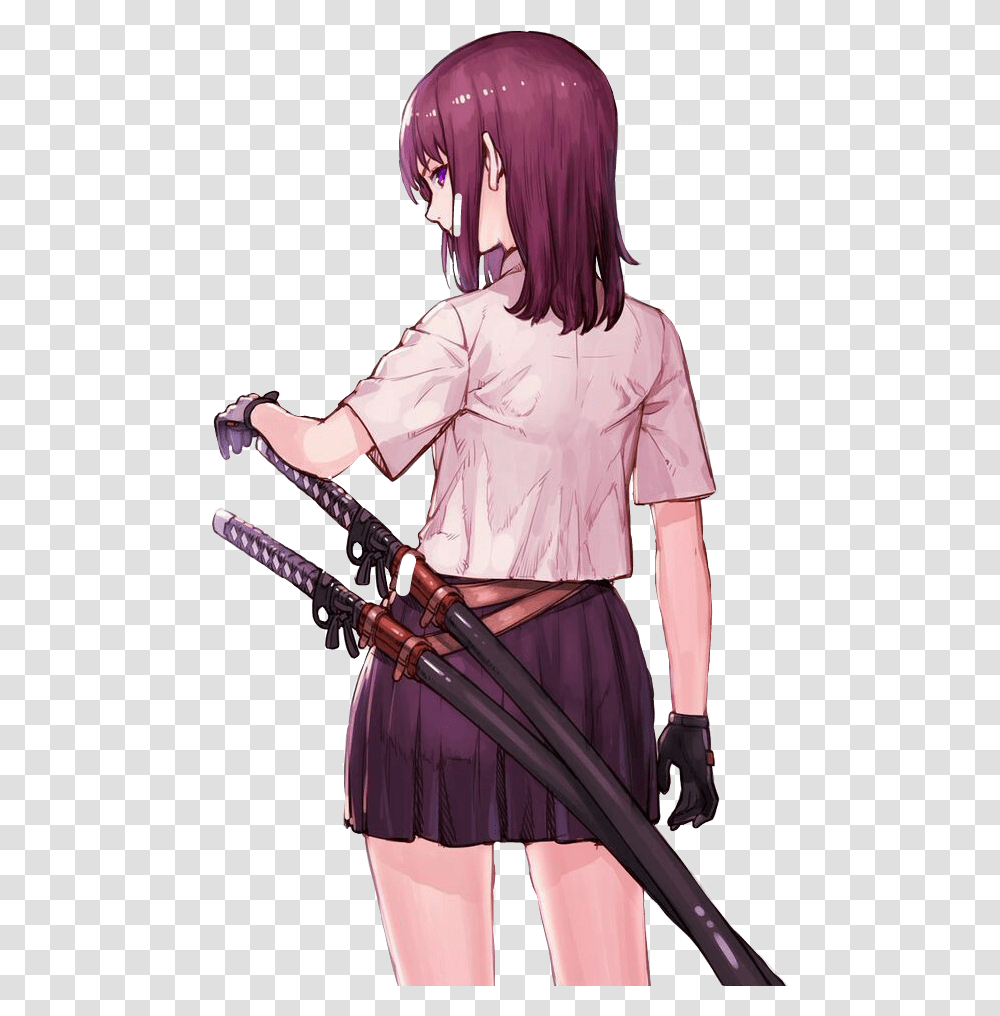 Anime Espada Kata Na Girl Kawaii Agressive Nova Launcher Themes Anime, Person, Human, Manga, Comics Transparent Png